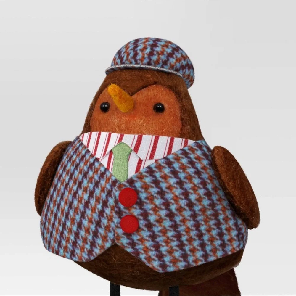 Charming Bird‎ Figurine Set - Red, Brown, Yellow